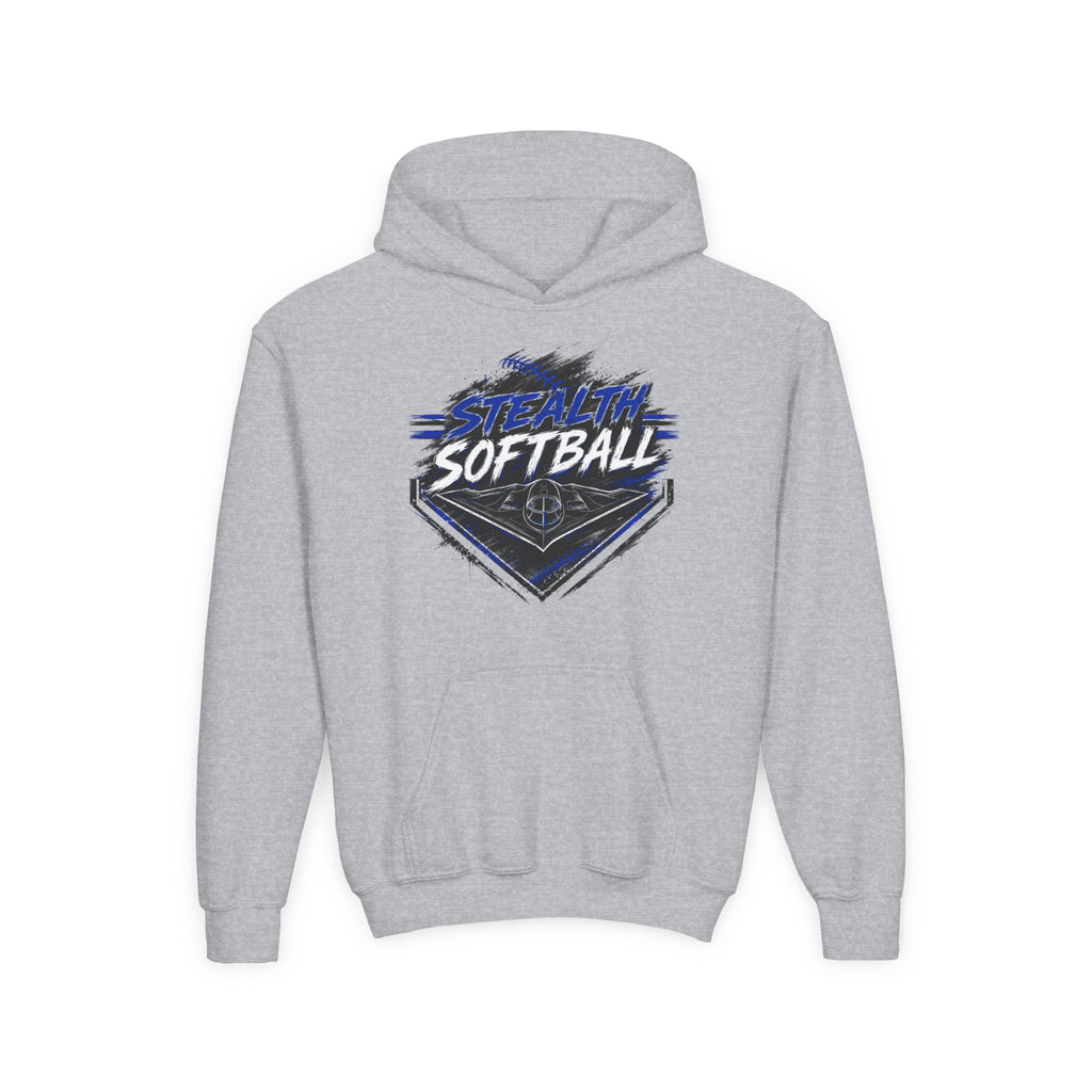 Youth Hoodie - Stealth Softball Team Pullover (Black)