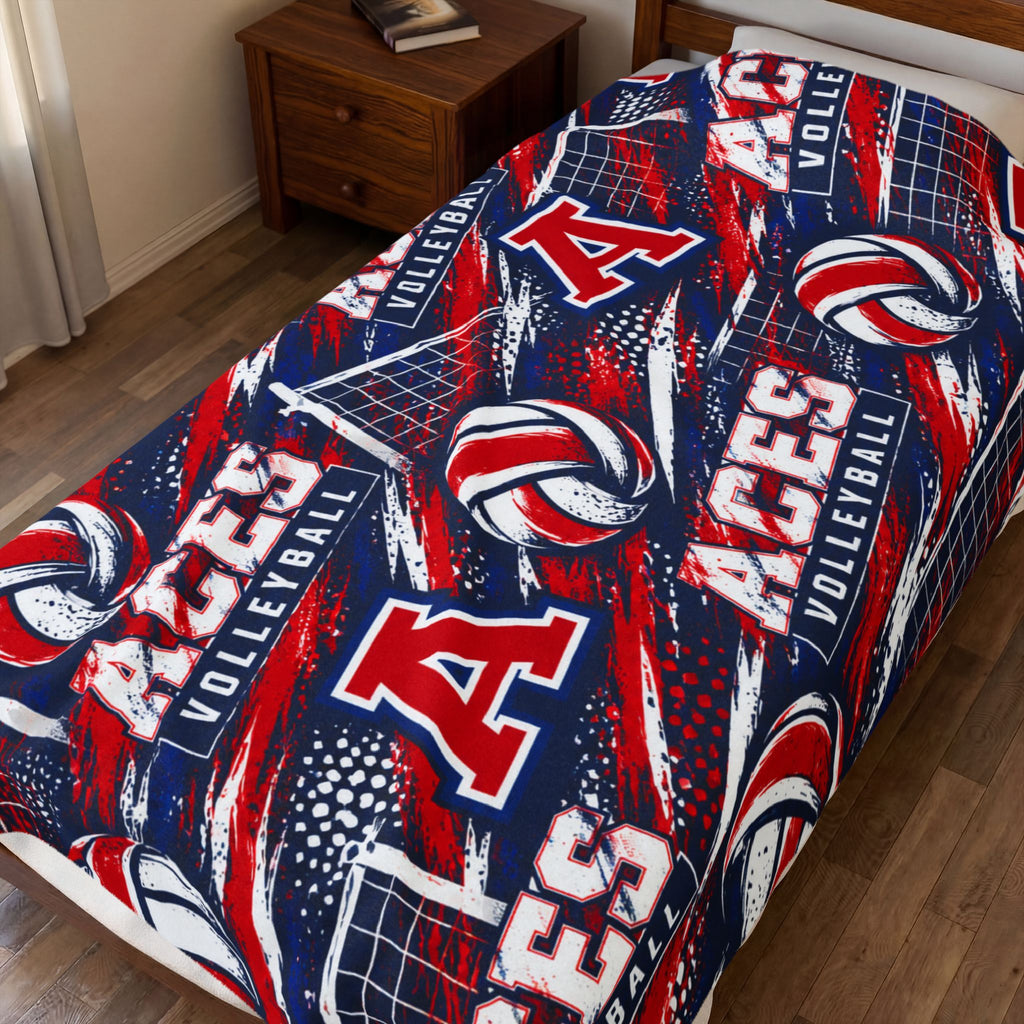 Wichita Aces Velveteen Plush Blanket