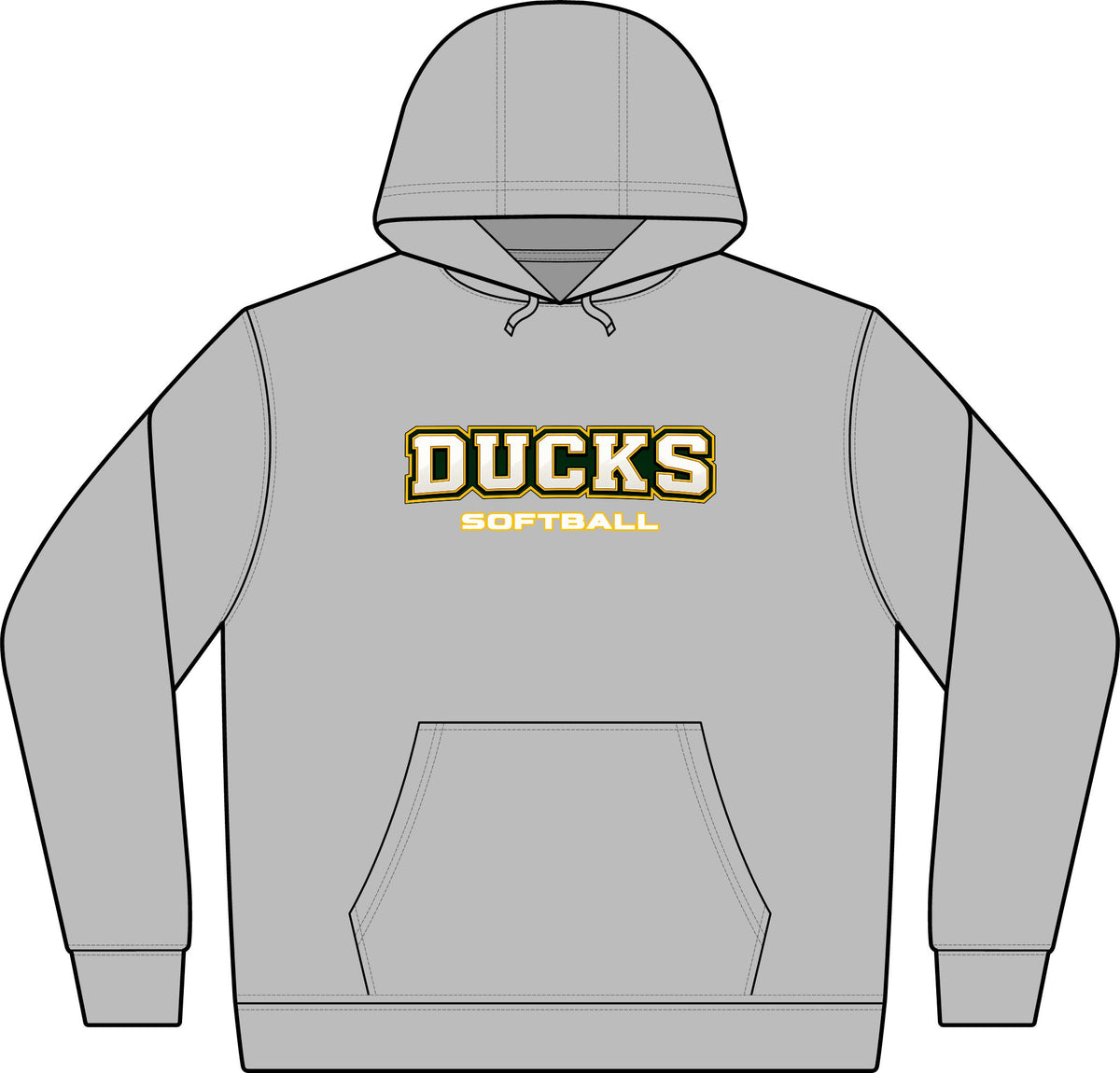 Ducks Softball Dryblend Performance Hoodie