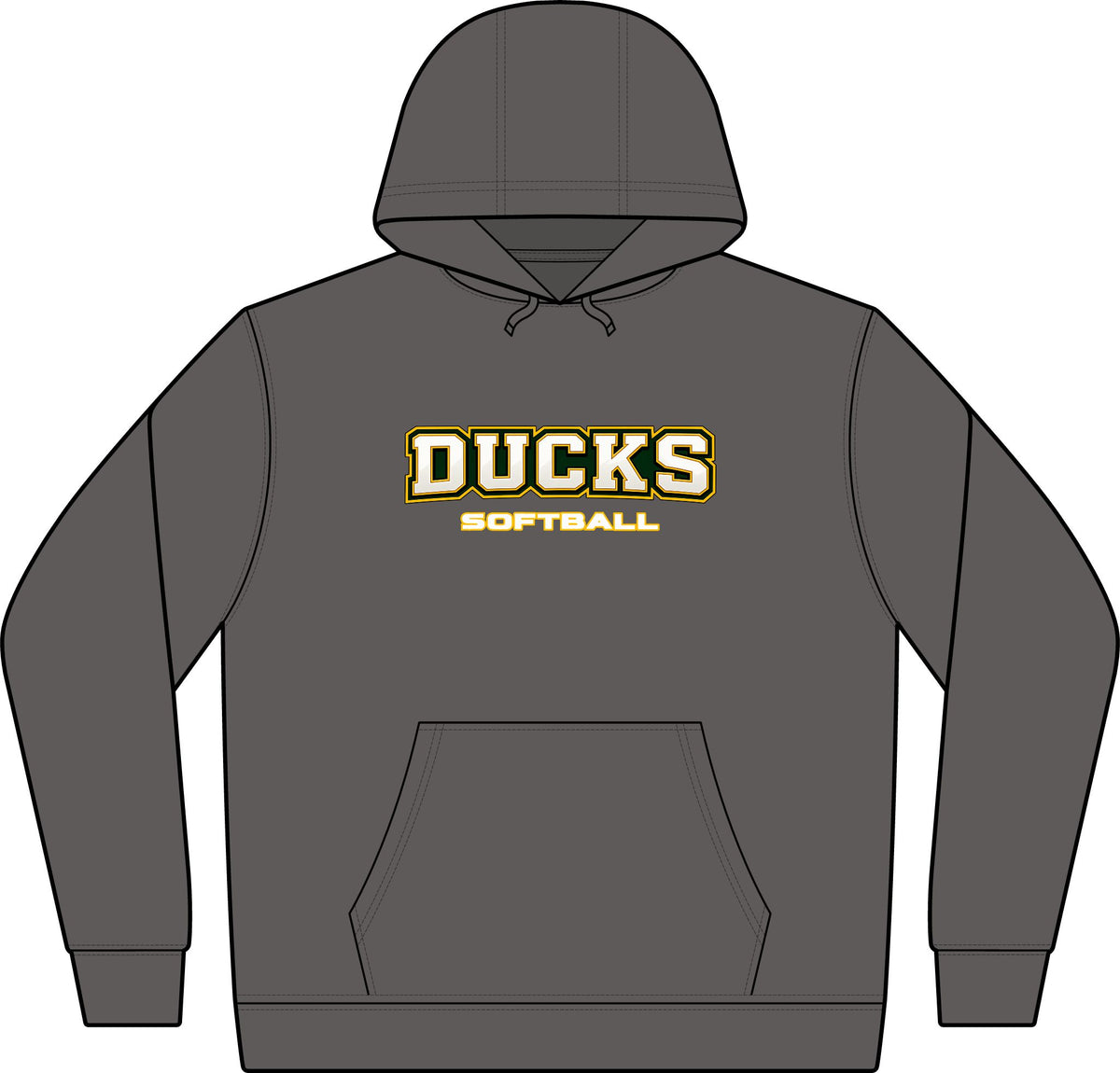 Ducks Softball Dryblend Performance Hoodie