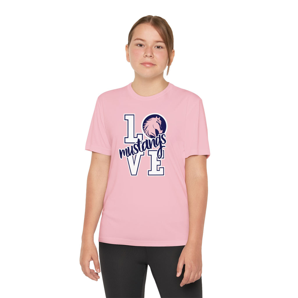 YOUTHn RME Mustangs Love Moisture-Wicking Performance Tee