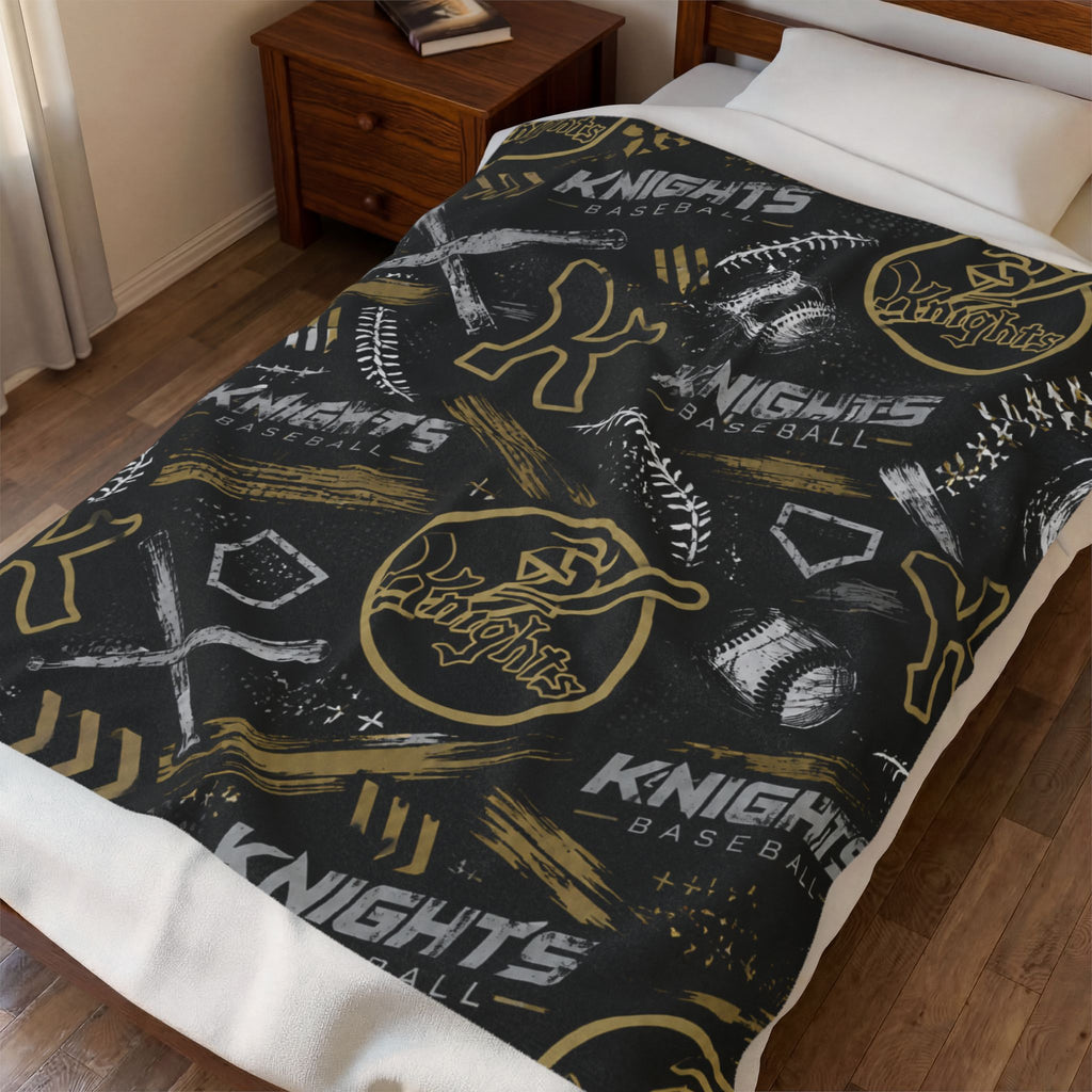 Knights Baseball Velveteen Plush Blanket
