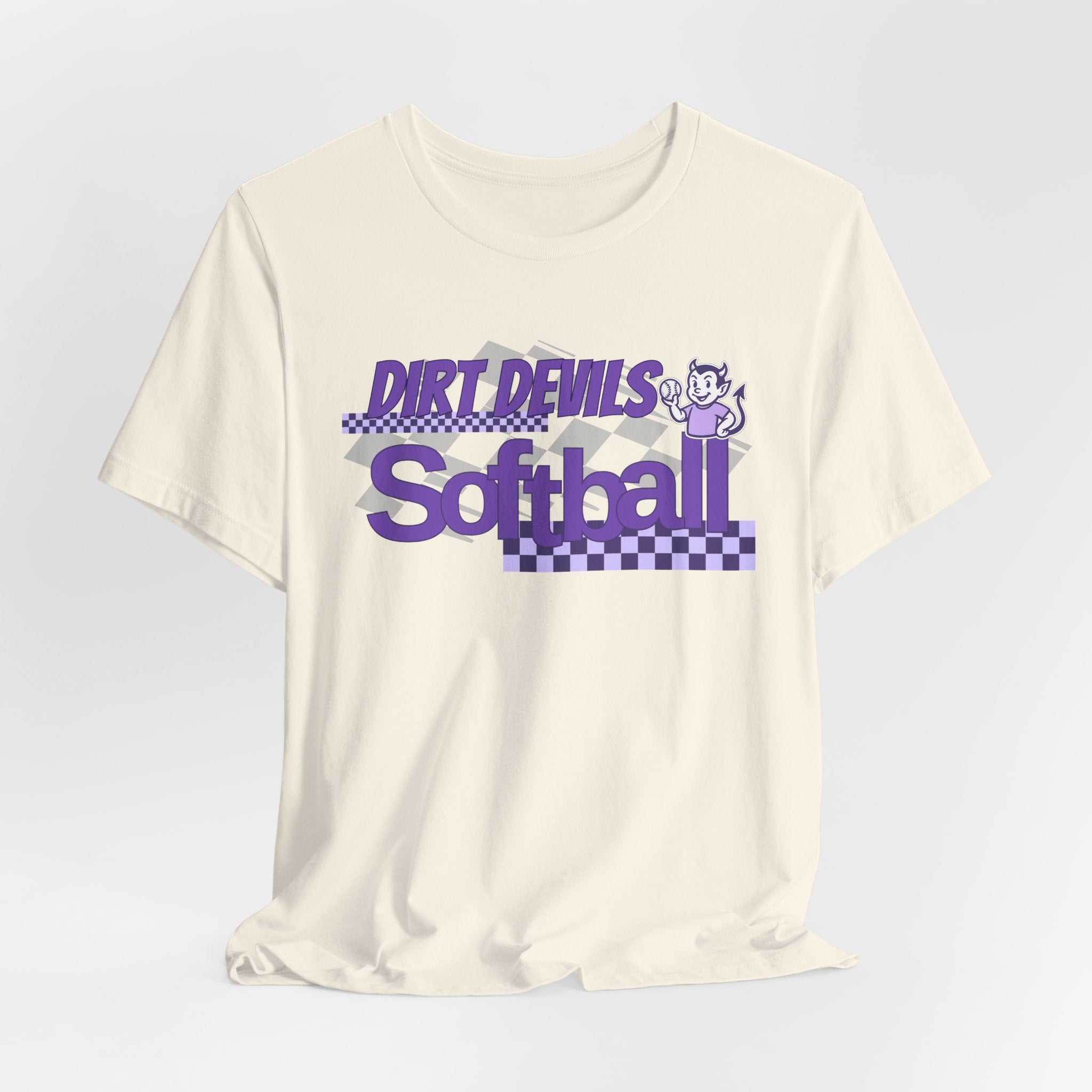 Dirt Devils Softball Checkered Tee U10/12
