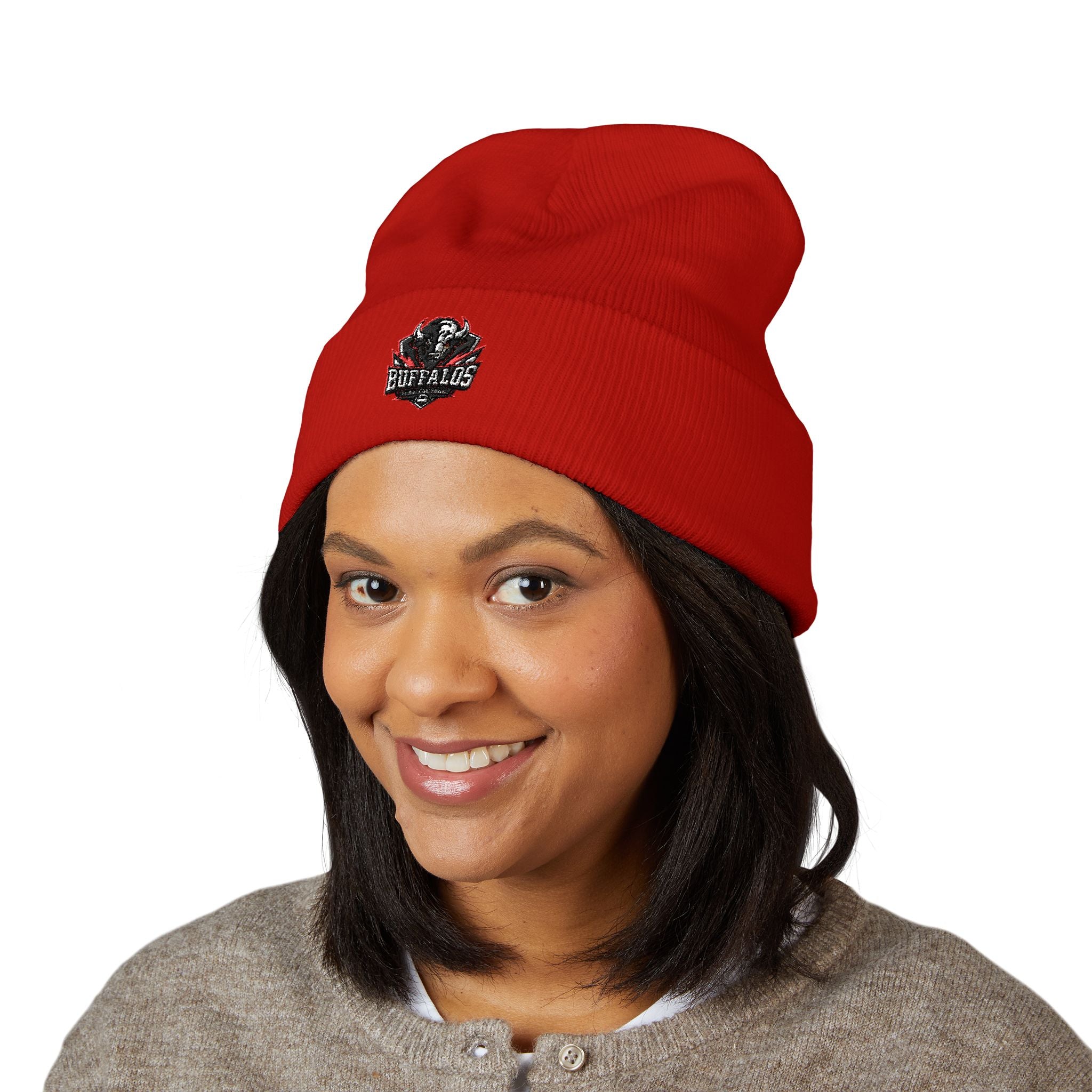 Buffalos Embroidered Cuffed Beanie