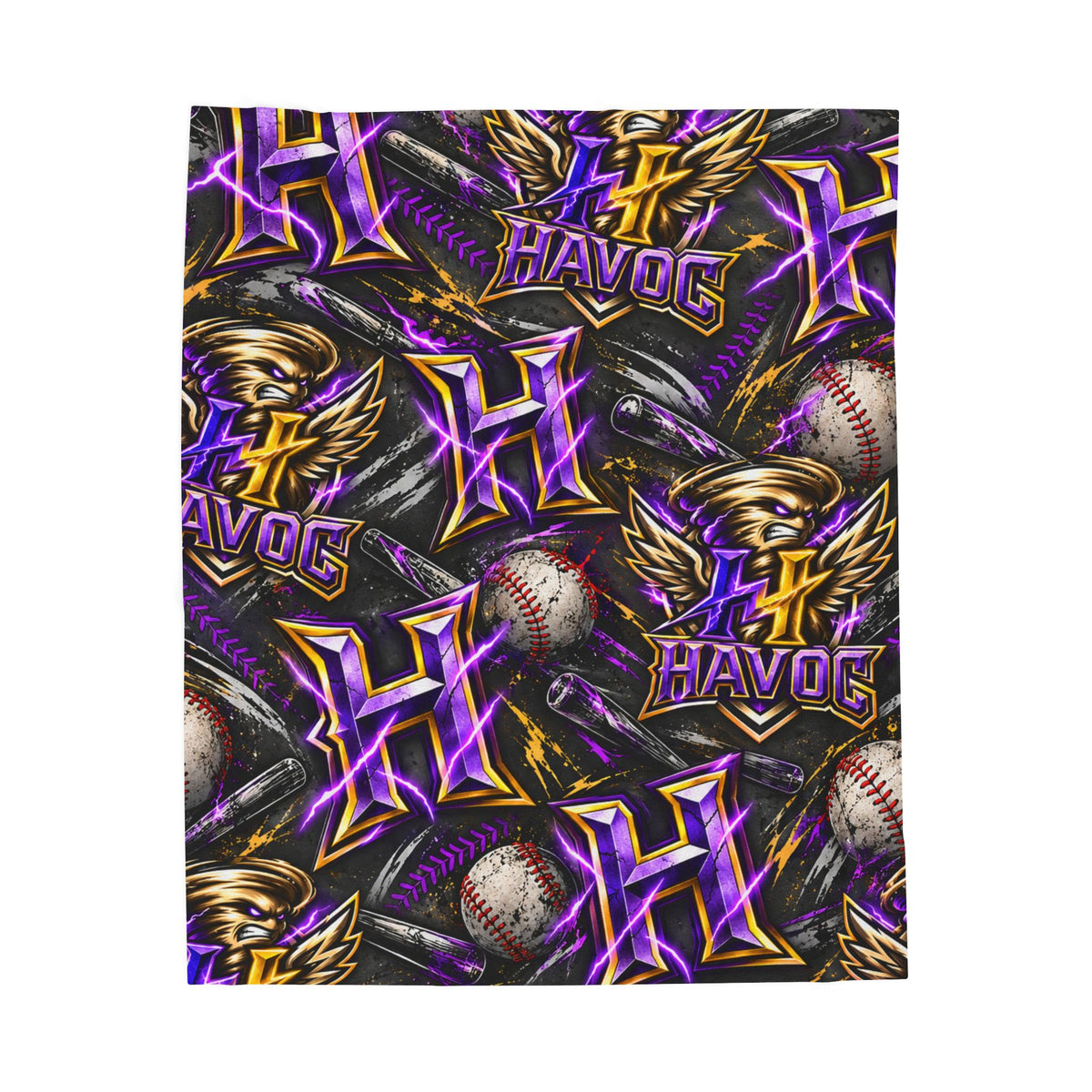 Havoc Baseball Velveteen Plush Blanket