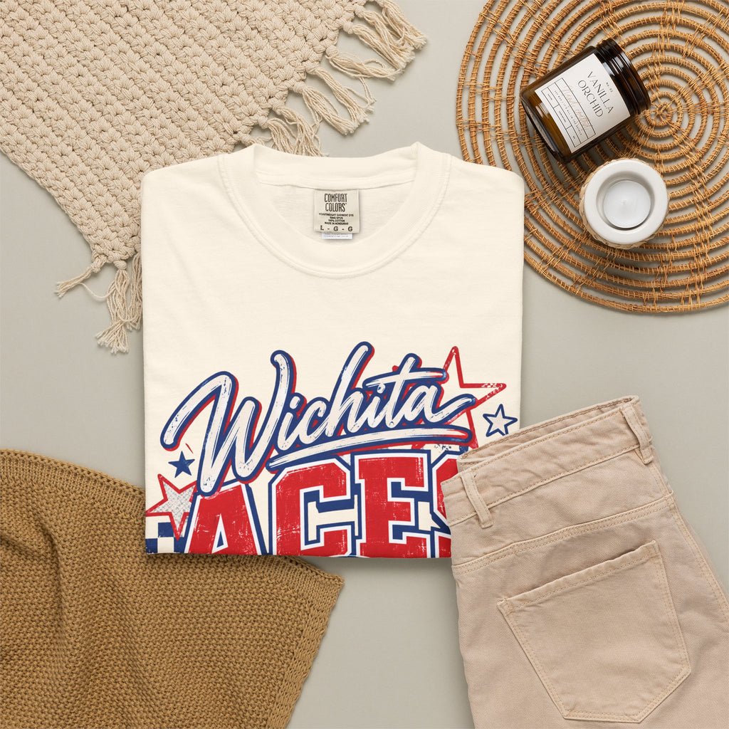 Wichita Aces Volleyball Comfort Colors Tee | Checkered