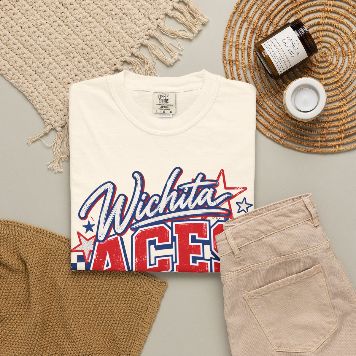 Wichita Aces Volleyball Comfort Colors Tee | Checkered
