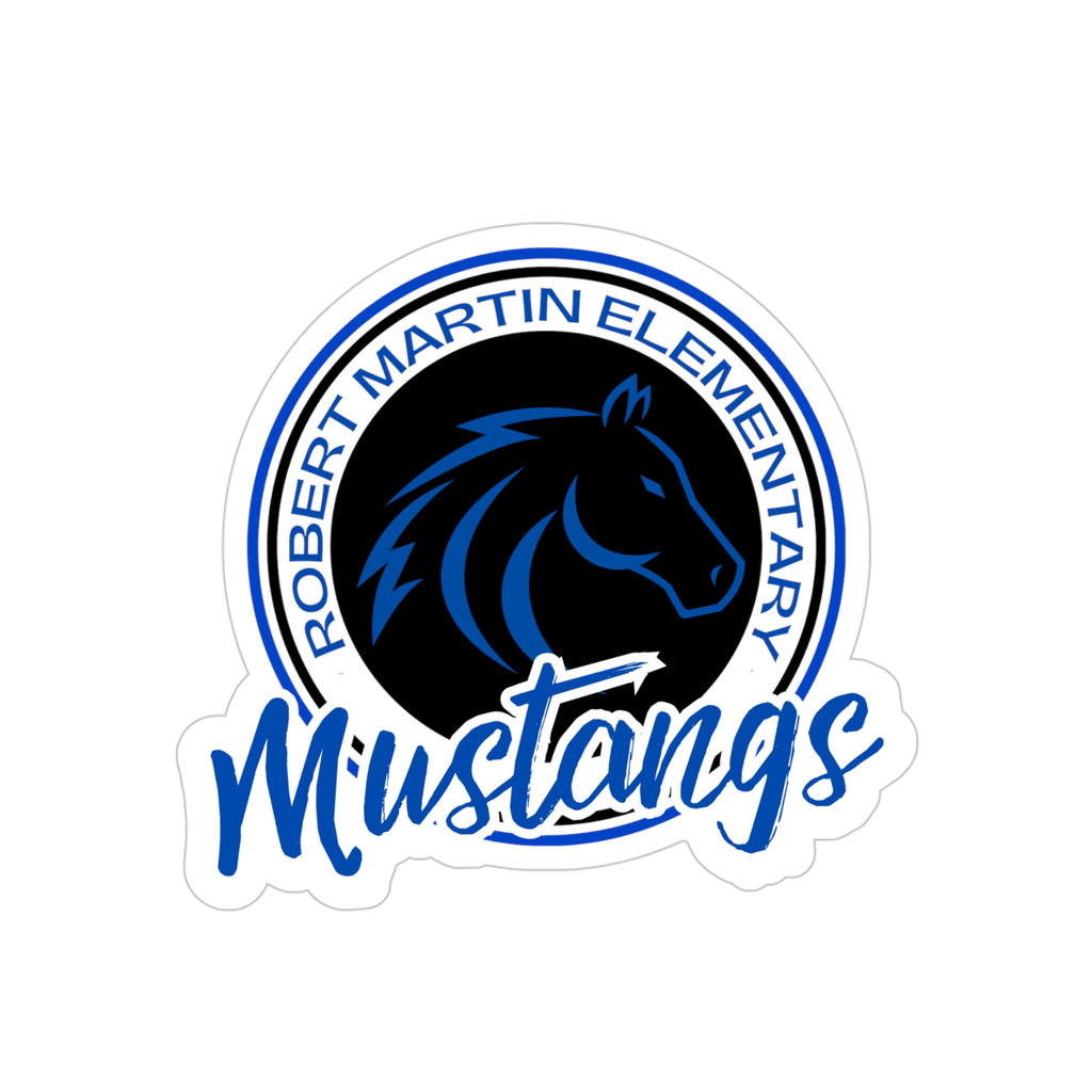 RME Mustangs Die-Cut Transparent Outdoor Sticker
