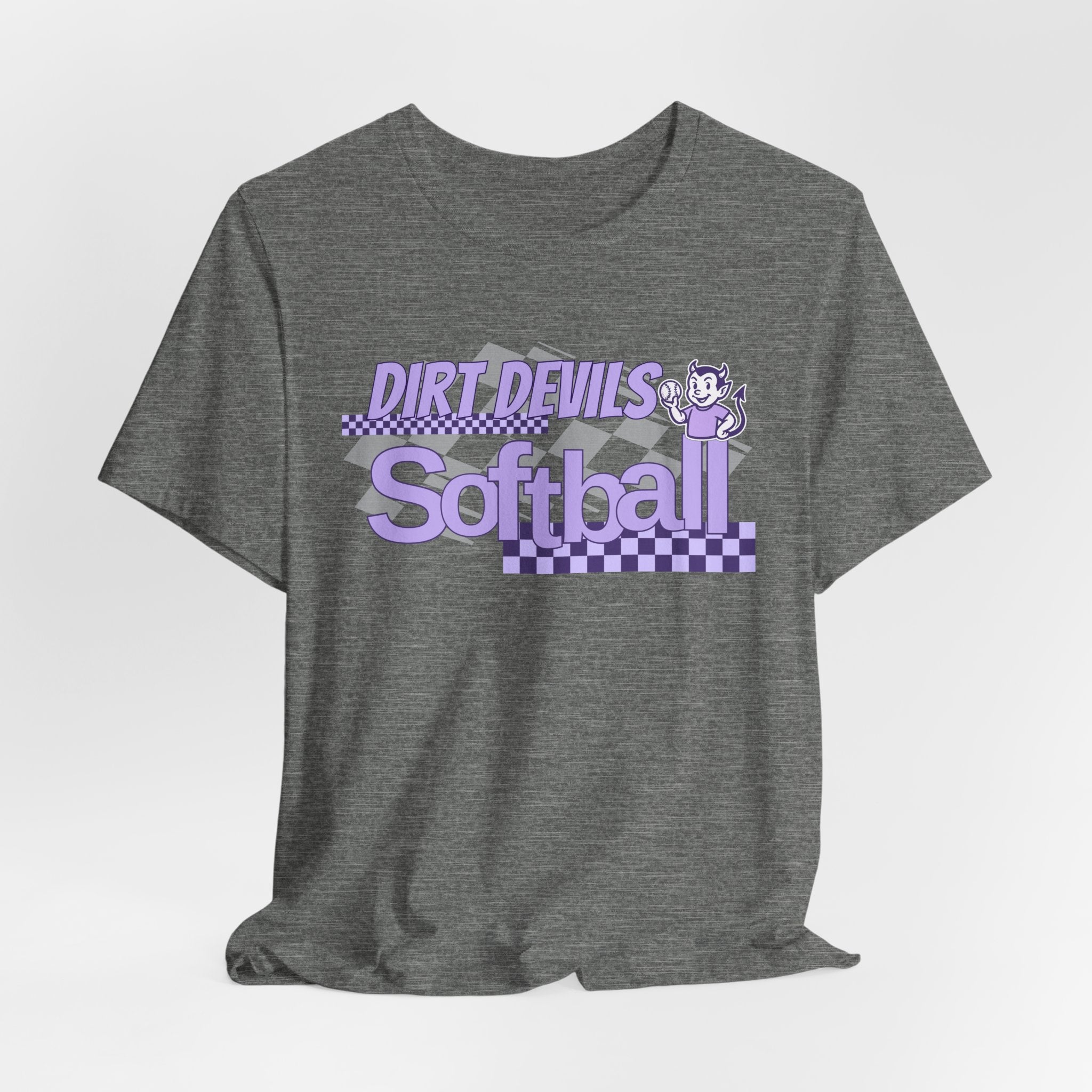 Dirt Devils Softball Checkered Tee U10/12