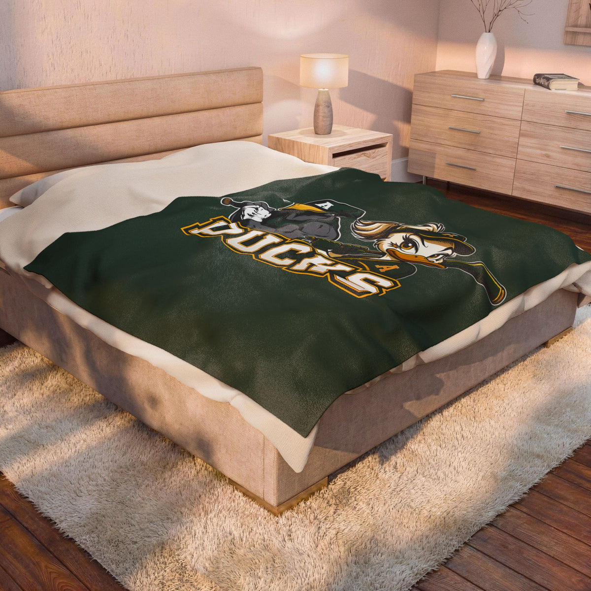 Ducks Velveteen Plush Blanket