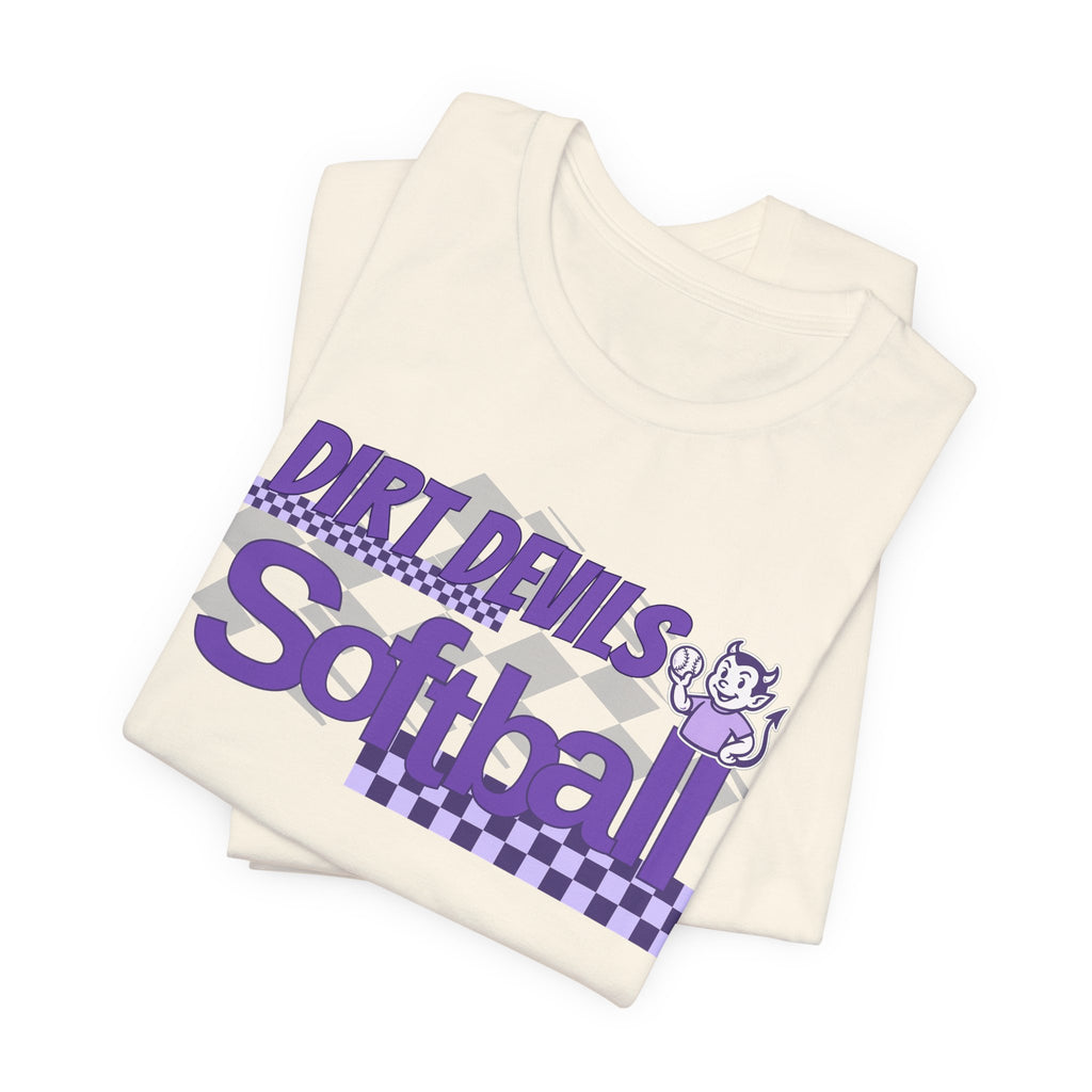Dirt Devils Softball Checkered Tee U10/12