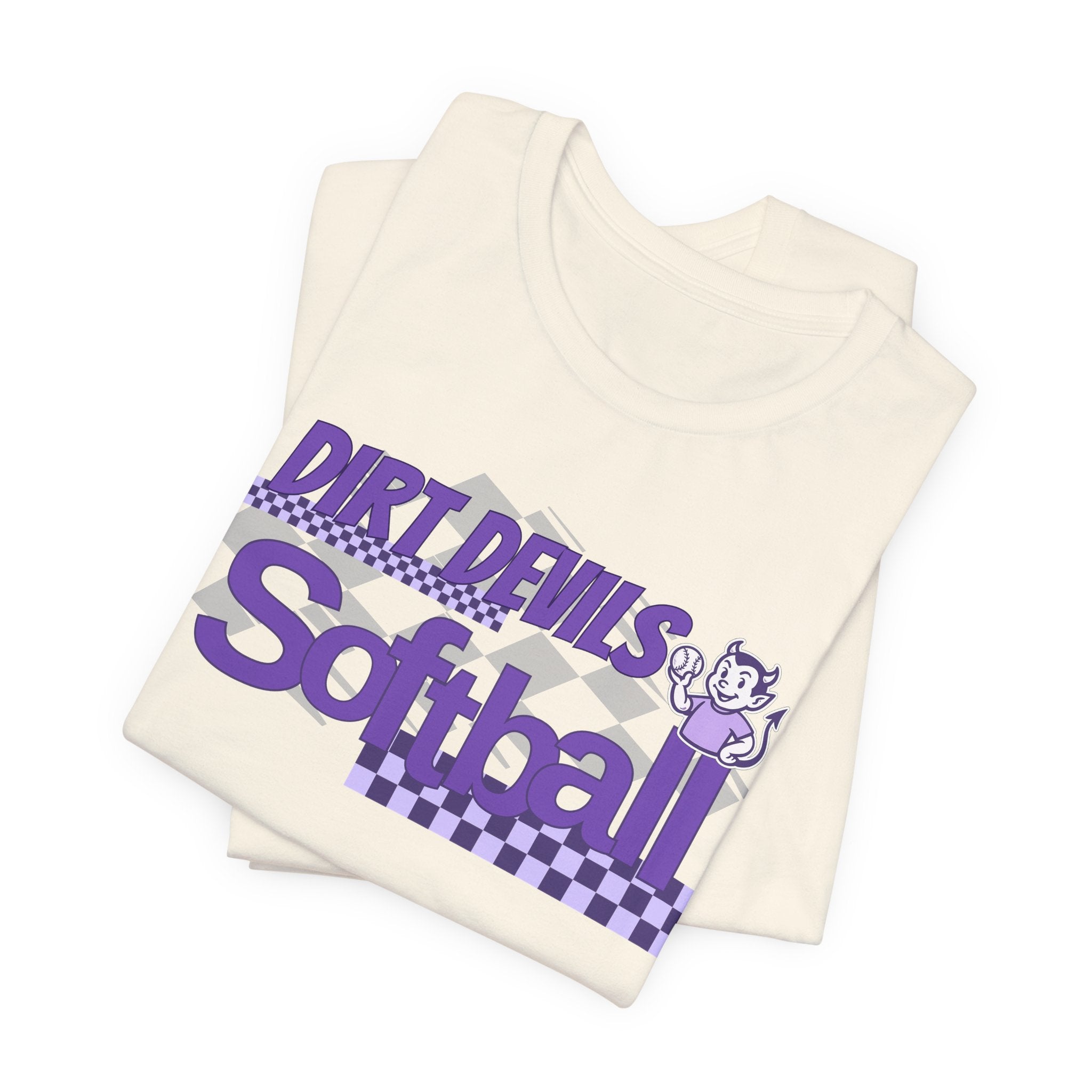 Dirt Devils Softball Checkered Tee U10/12