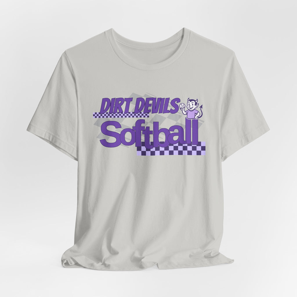Dirt Devils Softball Checkered Tee U10/12