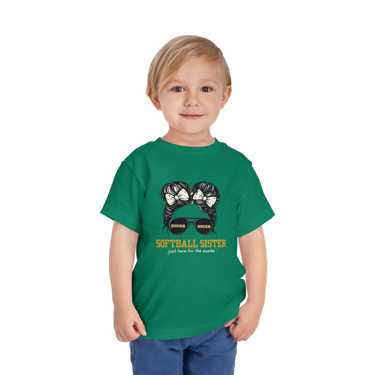 TODDLER Ducks Softball Sister Tee