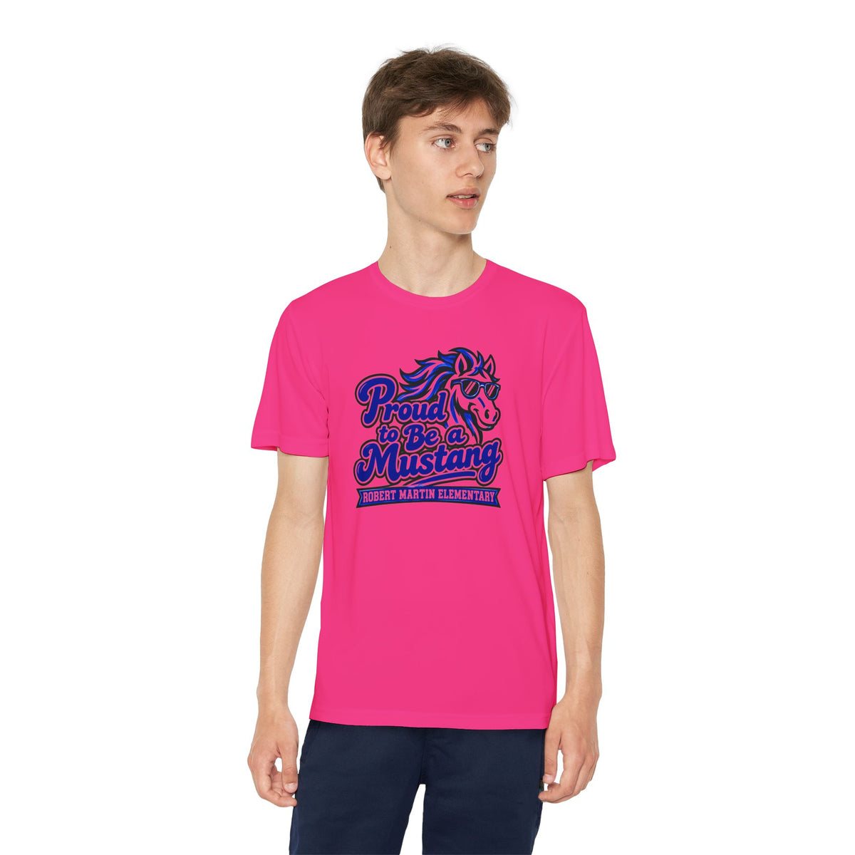 YOUTH RME Proud Mustang Moisture-Wicking Performance Tee