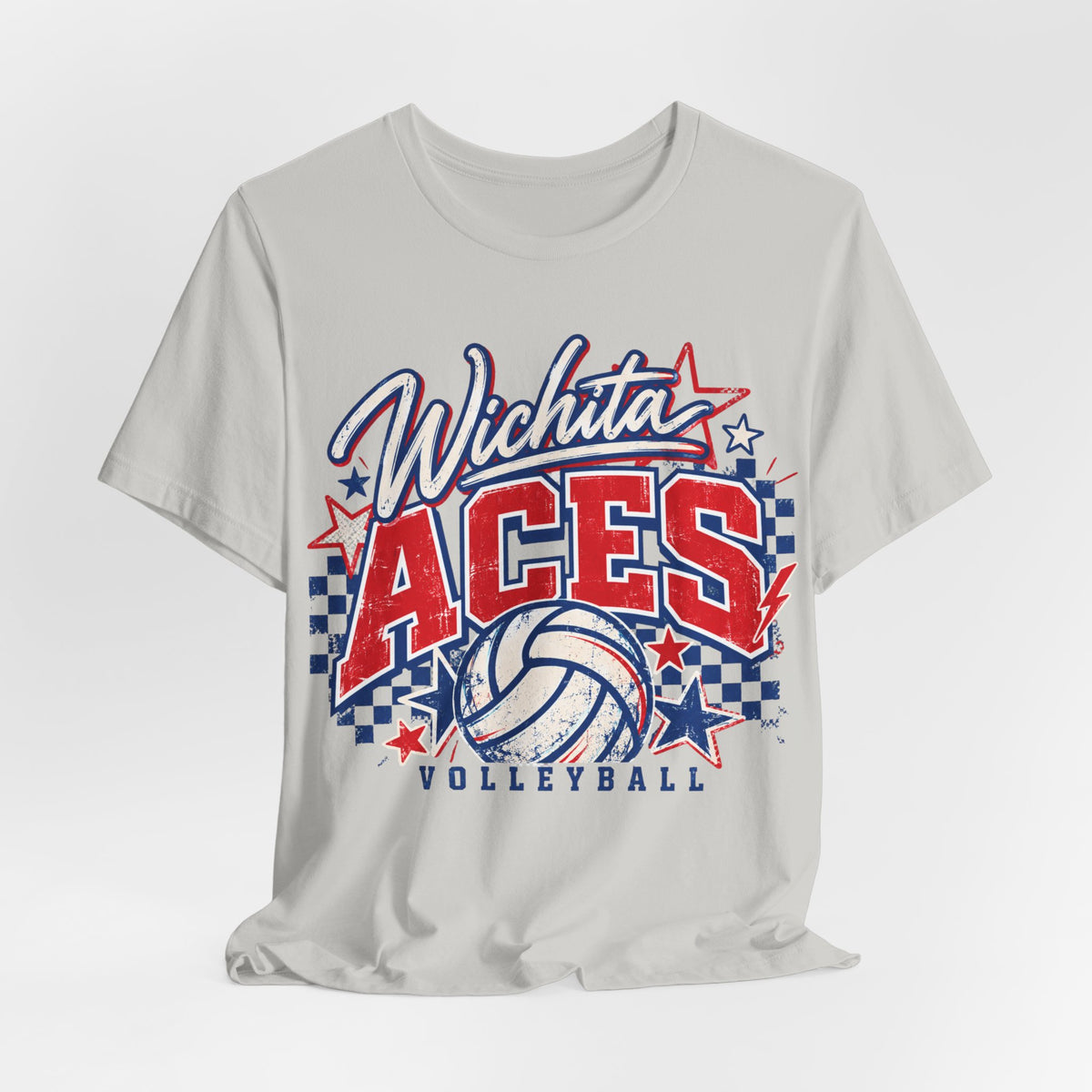 Wichita Aces Volleyball Graphic Soft Tee | Checkered