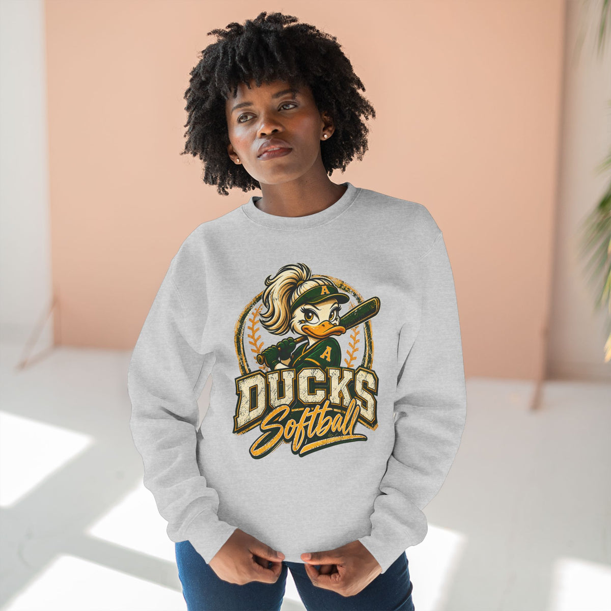 Ducks Softball Crewneck Sweatshirt