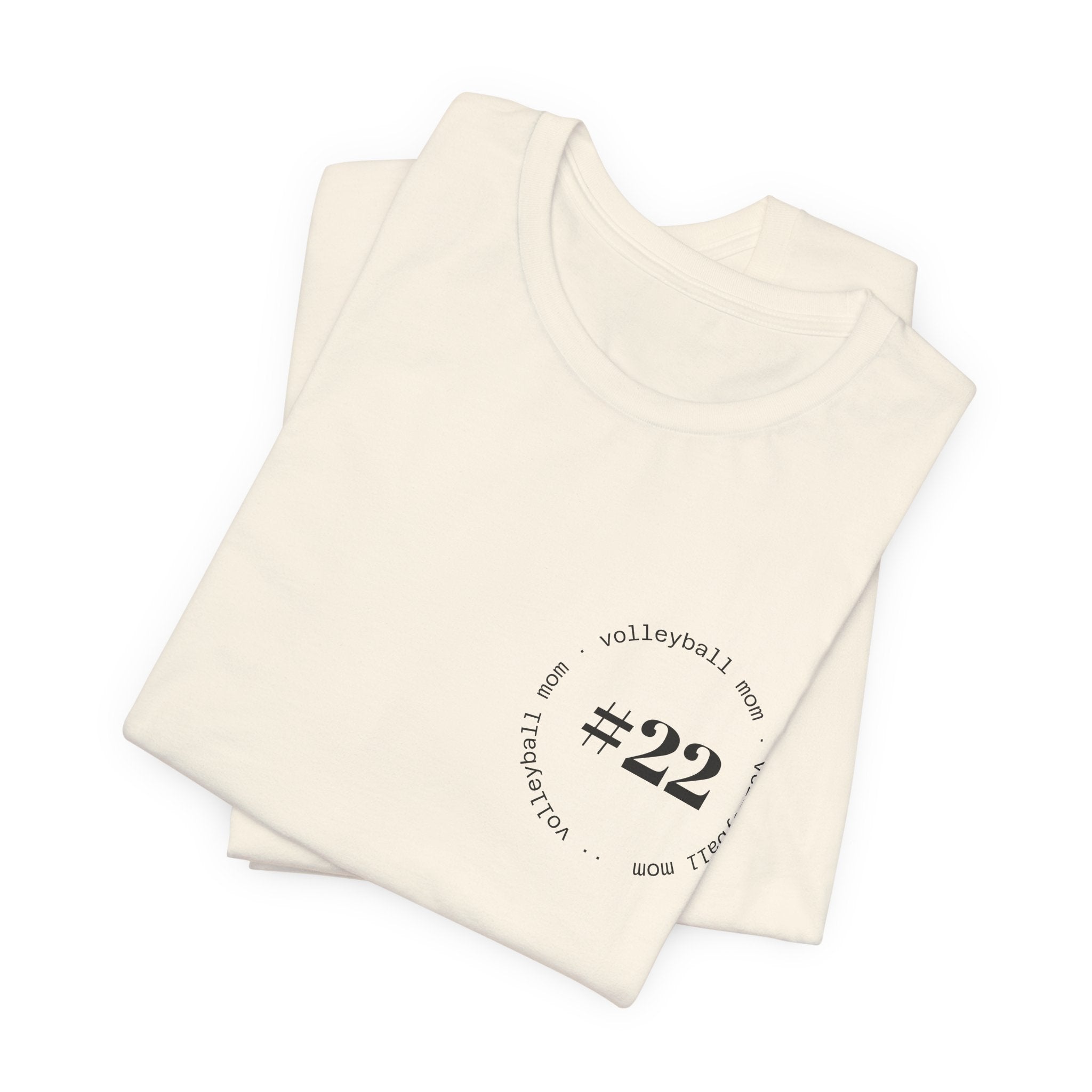 Personalized Volleyball Mom Tee (front/back)