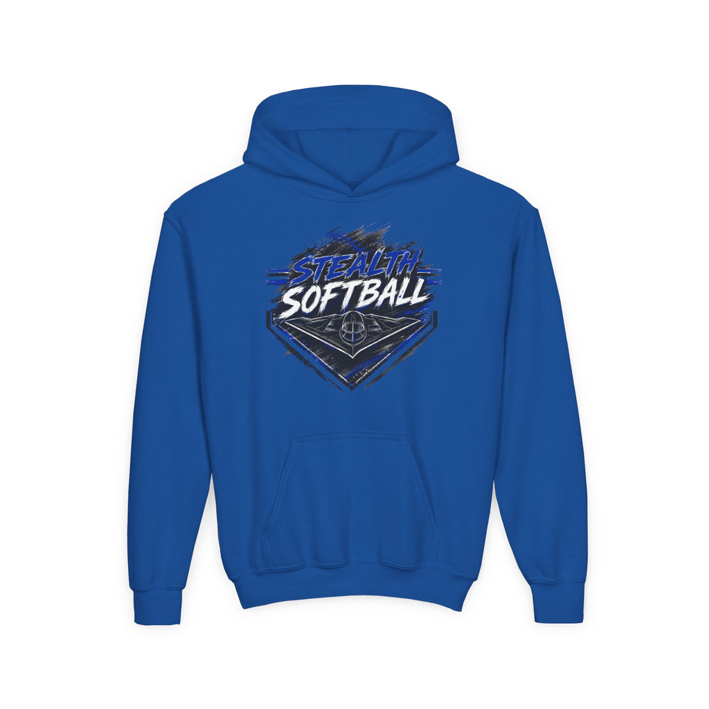 Youth Hoodie - Stealth Softball Team Pullover (Black)