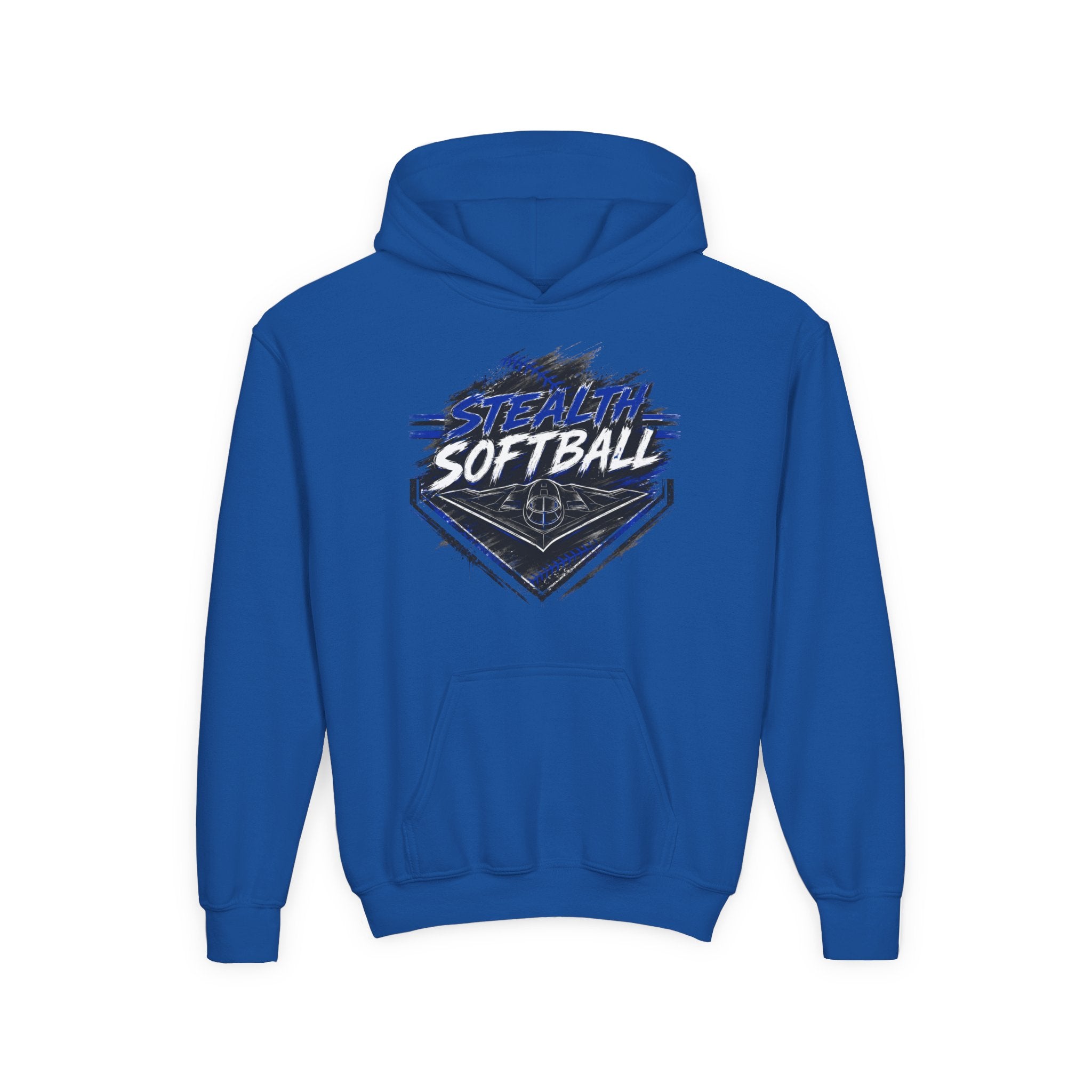 Youth Hoodie - Stealth Softball Team Pullover (Black)