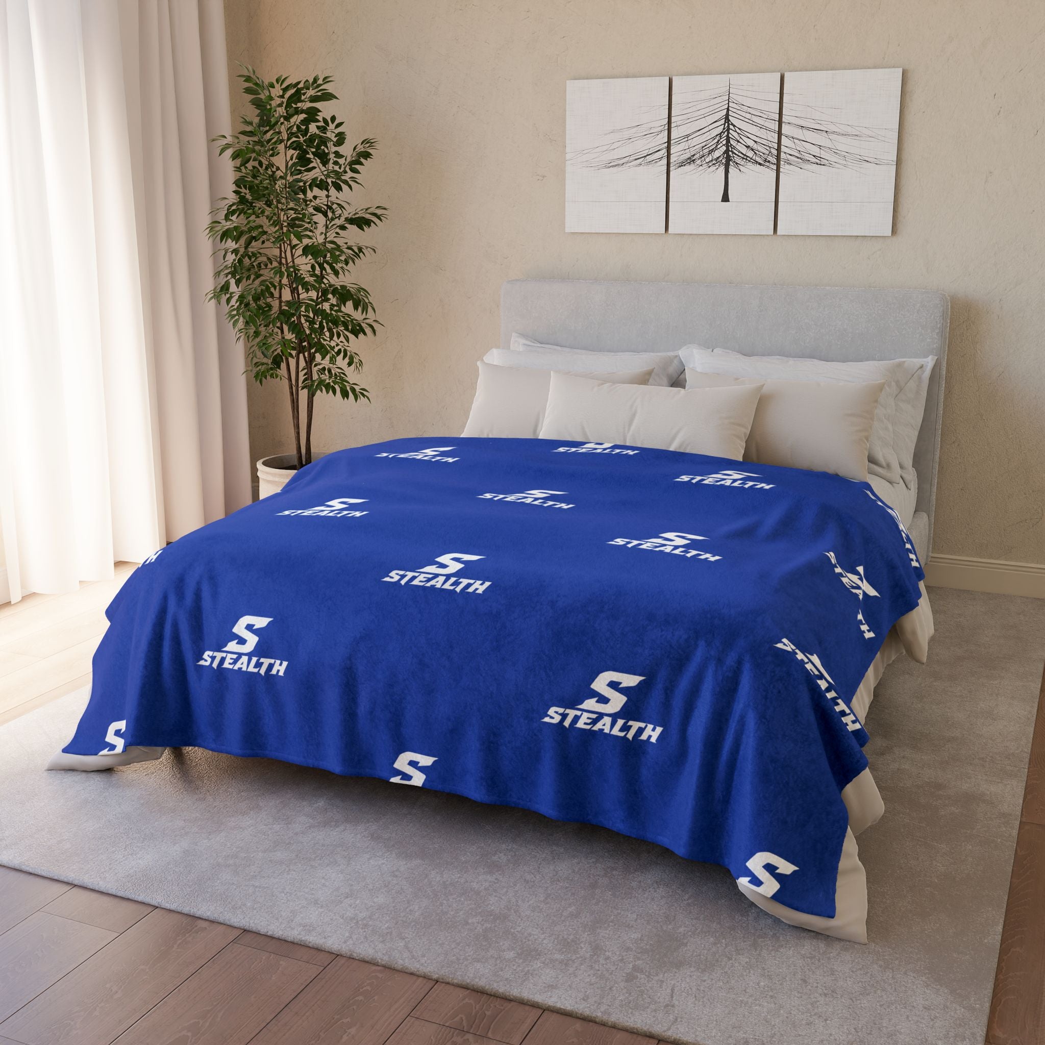 Stealth Blue Polyester Team Blanket