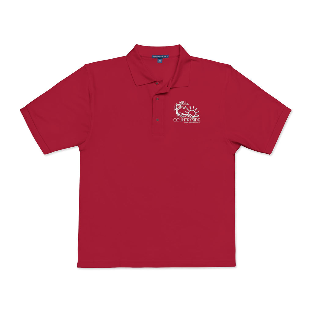 Countryside White Embroidered Polo