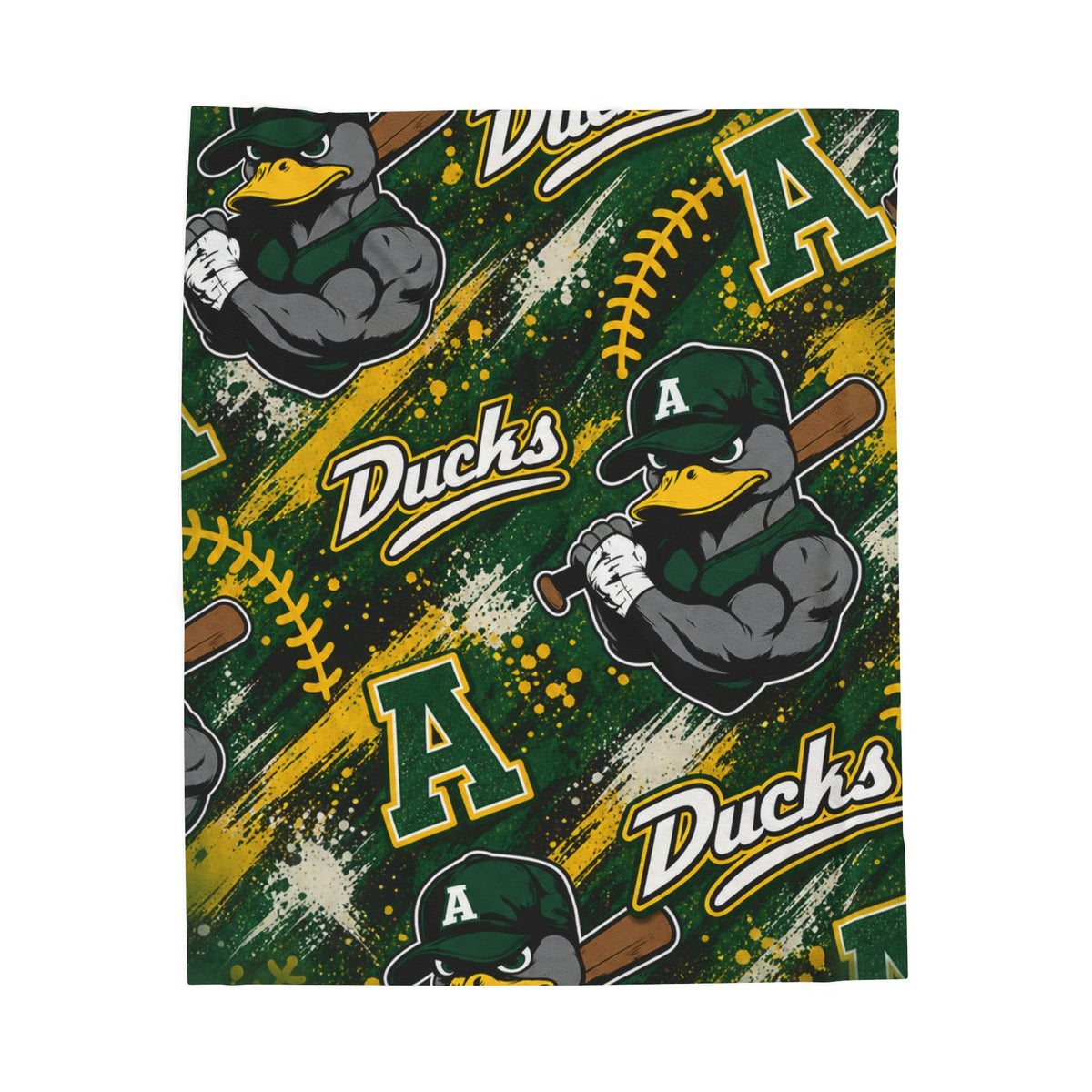 Ducks Baseball Velveteen Plush Blanket