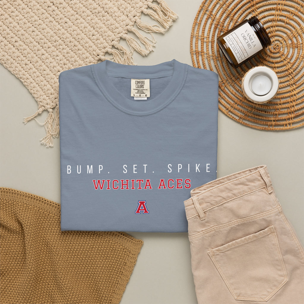 Wichita Aces Bump Set Spike Comfort Colors | Simple