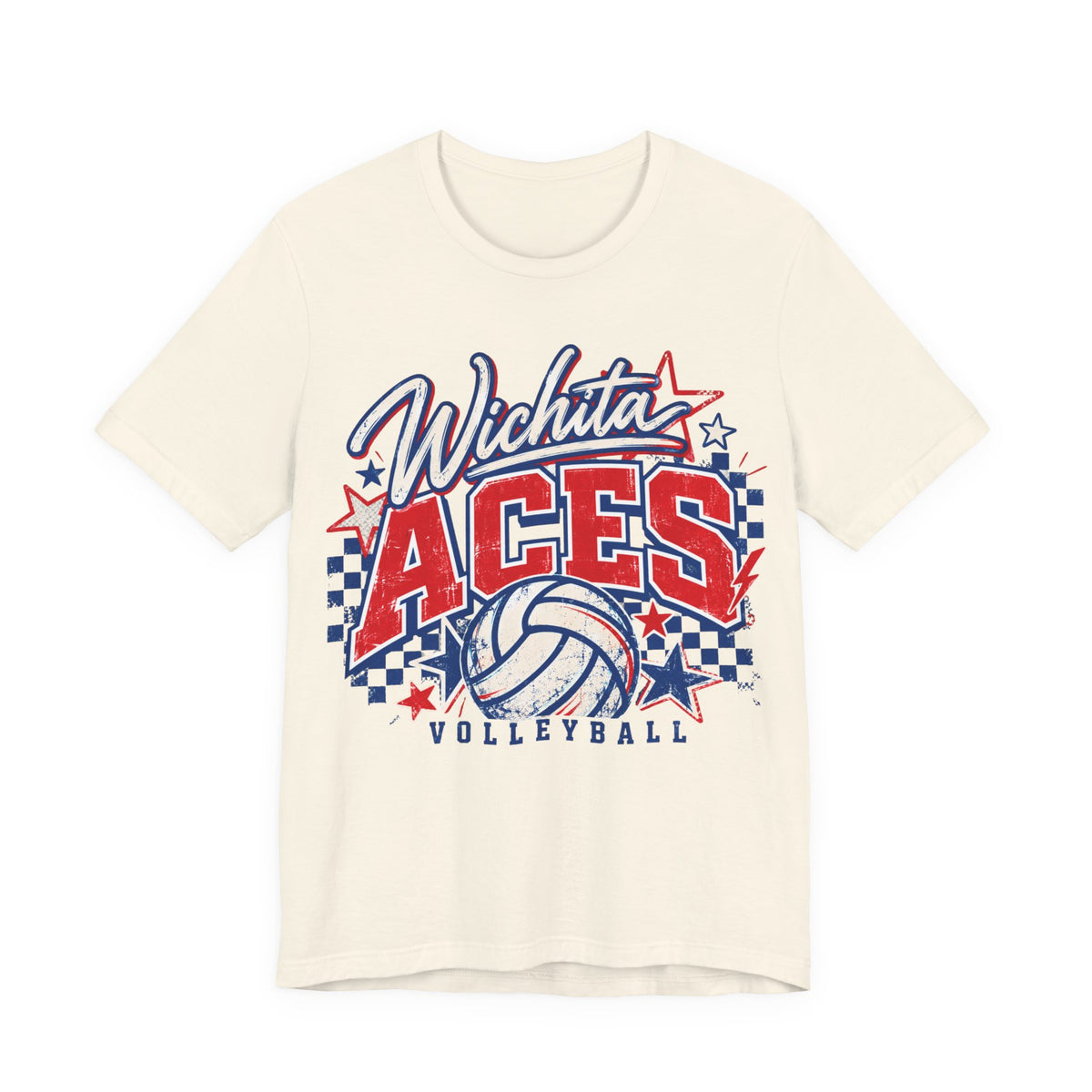 Wichita Aces Volleyball Graphic Soft Tee | Checkered
