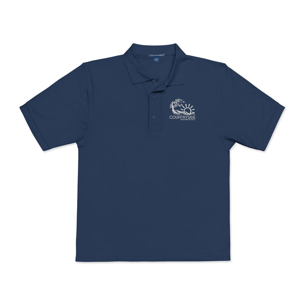 Countryside White Embroidered Polo