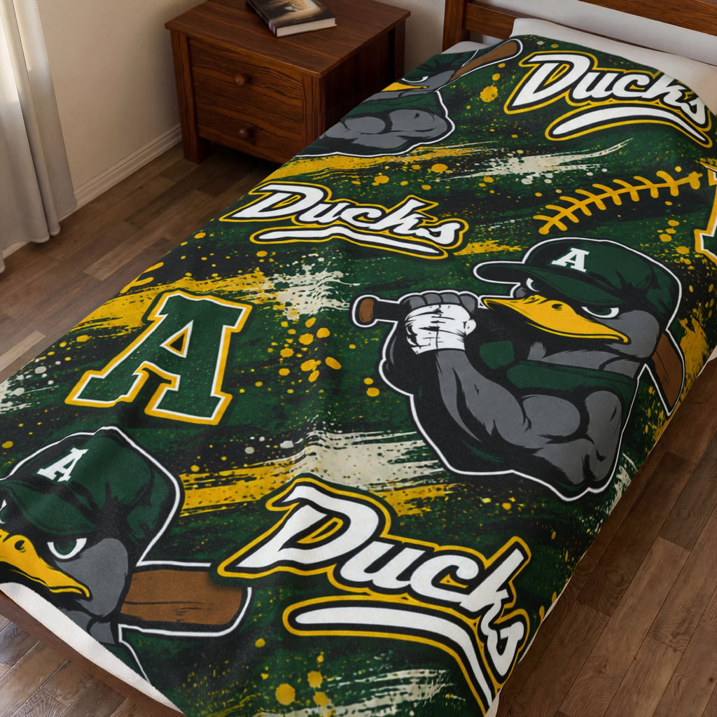 Ducks Baseball Velveteen Plush Blanket