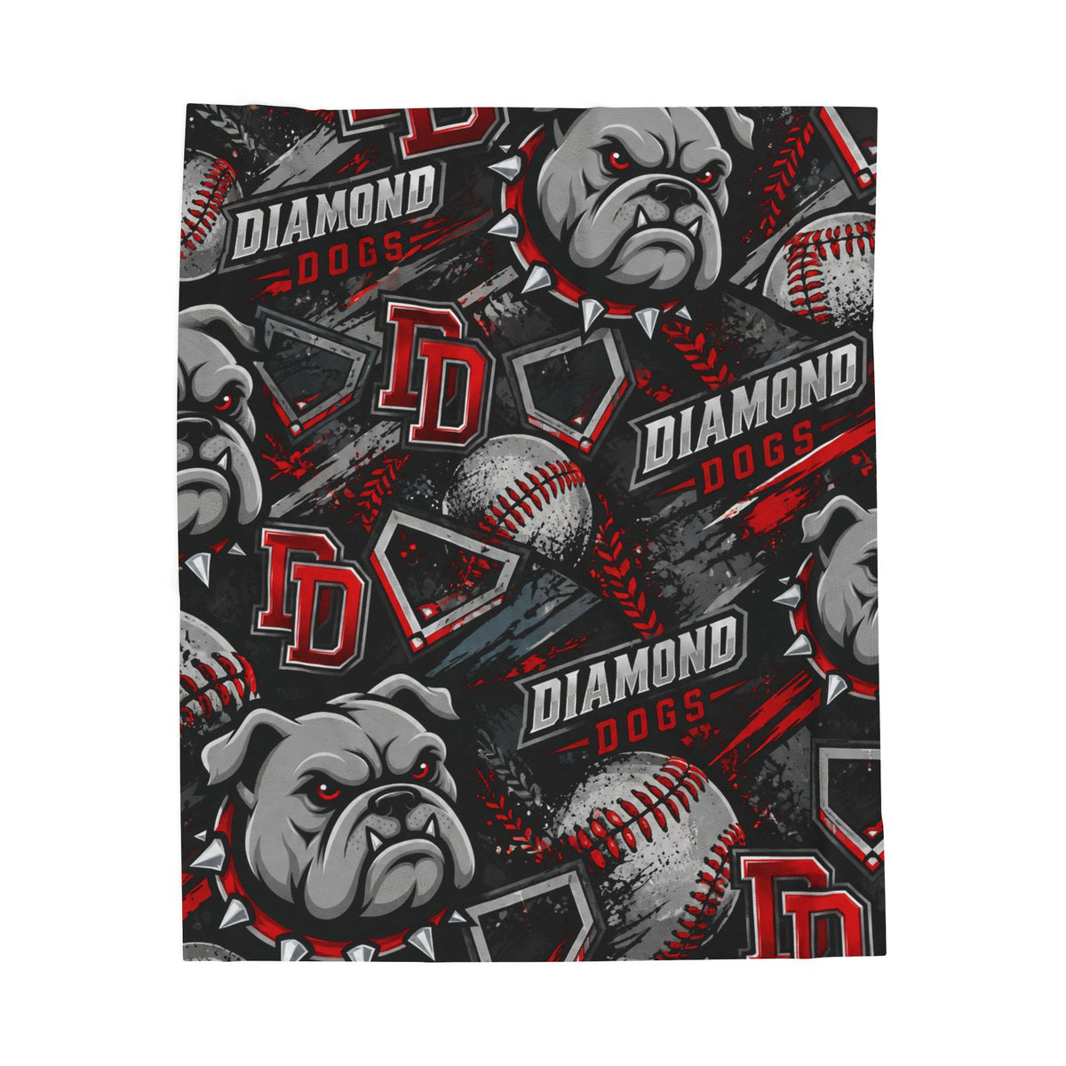 Diamond Dogs Velveteen Plush Blanket