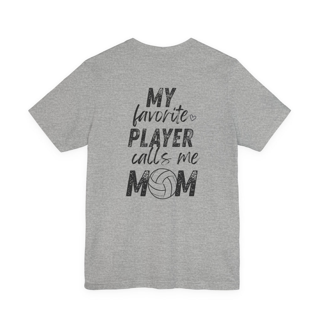 Personalized Volleyball Mom Tee (front/back)