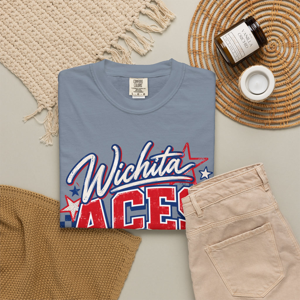 Wichita Aces Volleyball Comfort Colors Tee | Checkered
